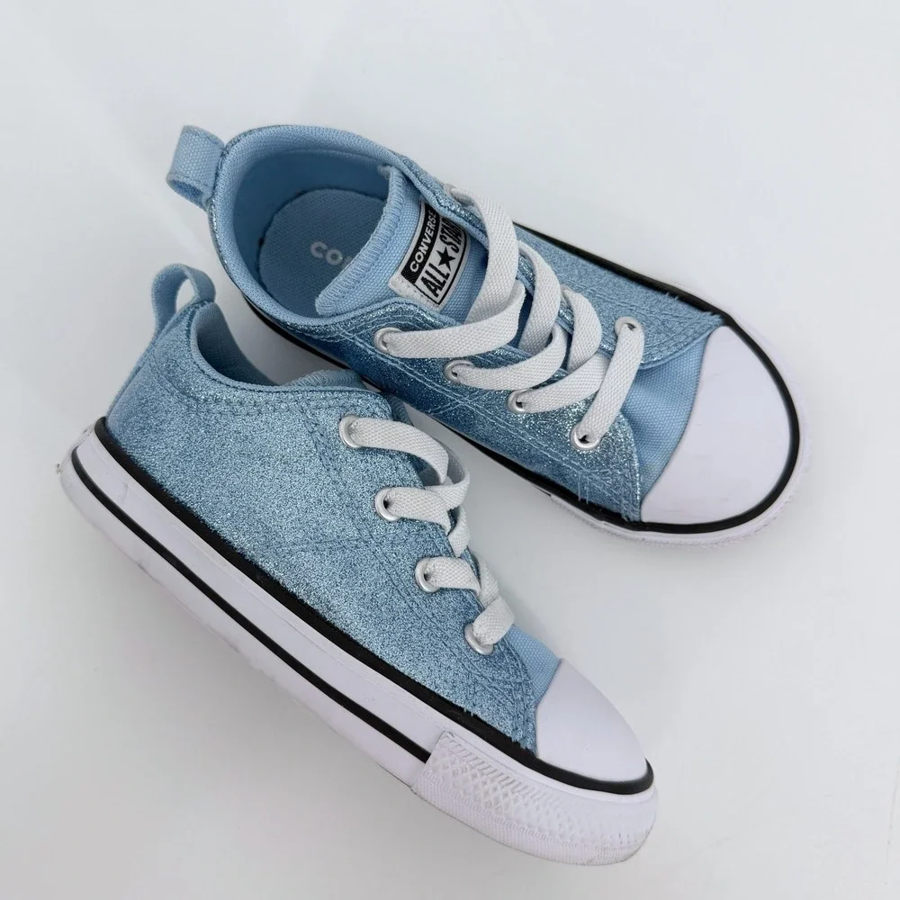 Converse Chuck Taylor All Star Madison Easy On Blue Glitter Toddler Shoes Sz 9